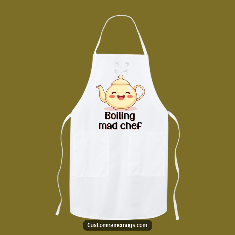 Funny Teapot Steam Face Apron: Cook Up a Storm with This Hilarious Kitchen Essential