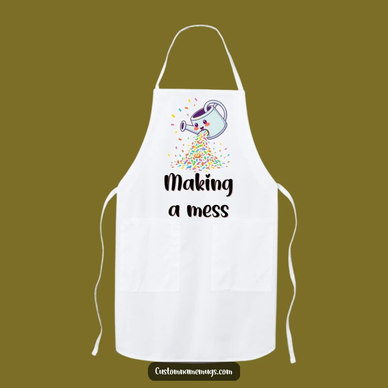 Funny Confetti Watering Can Apron: Celebrate in the Kitchen with This Hilarious Gear