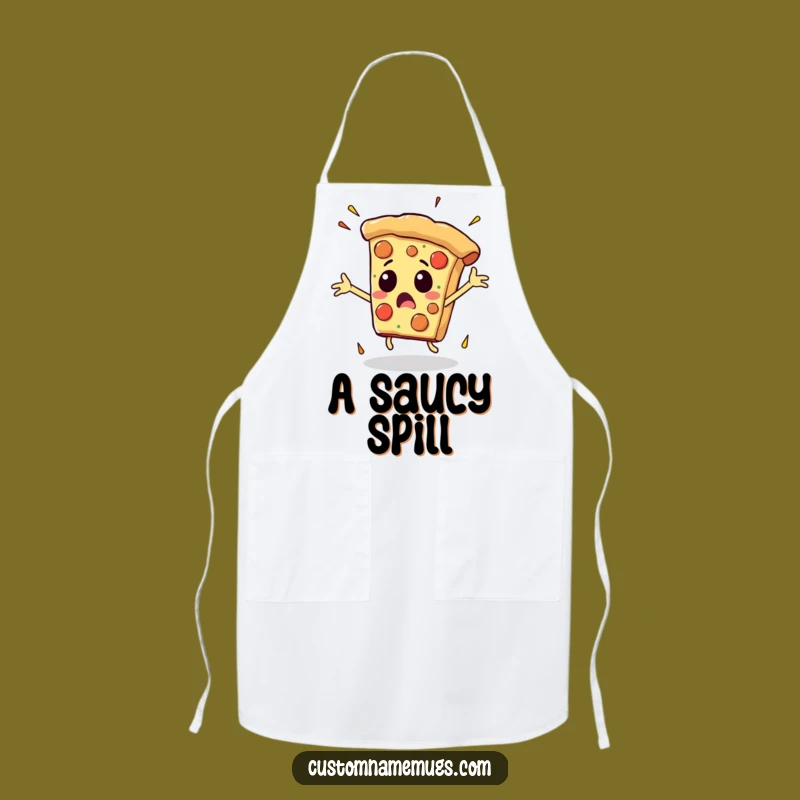 Funny Falling Pizza Apron: Cook with Comic Chaos