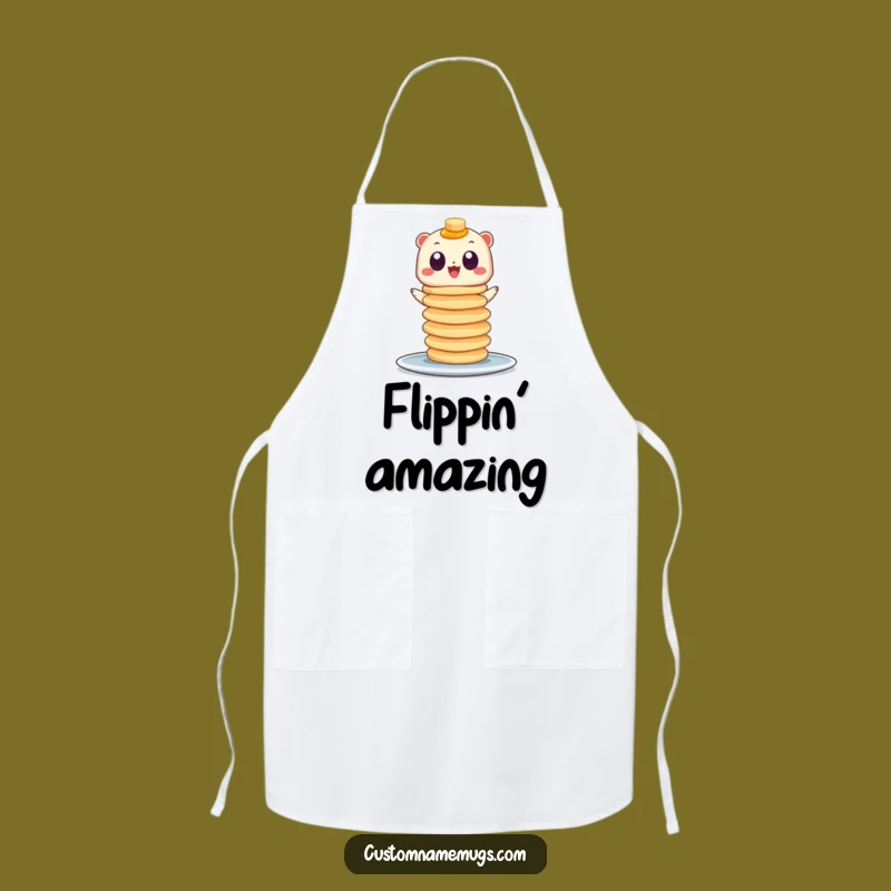 Funny Pancake Creature Apron - Googly Eyed Fun for Breakfast Chefs