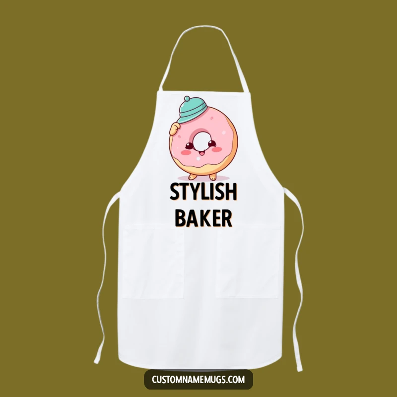 Funny Donut Hat Chef Apron: Bake with Comedy, Perfect Hilarious Gift for Sweet Chefs