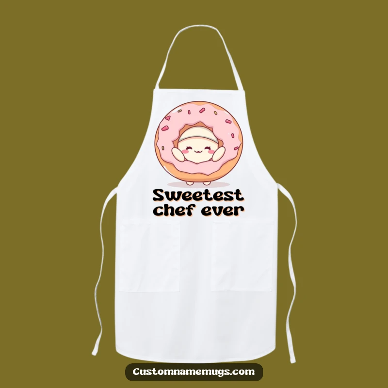Funny Donut Hat Blob Apron - Hilarious Kitchen Wear for Sweet Cooks