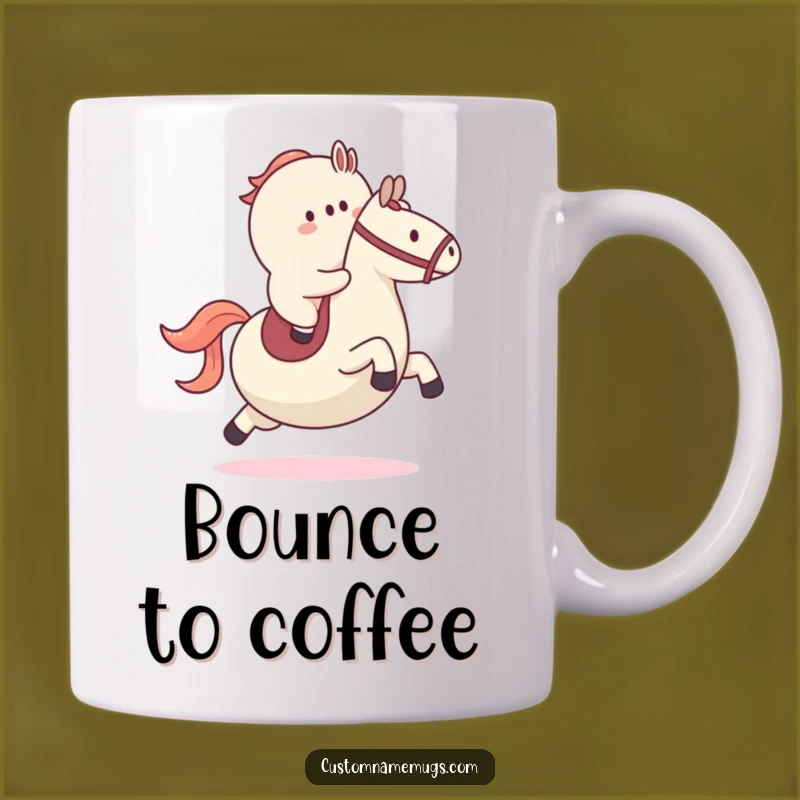 Funny Bouncy Blob Horse Mug - Hilarious Character Action Gift