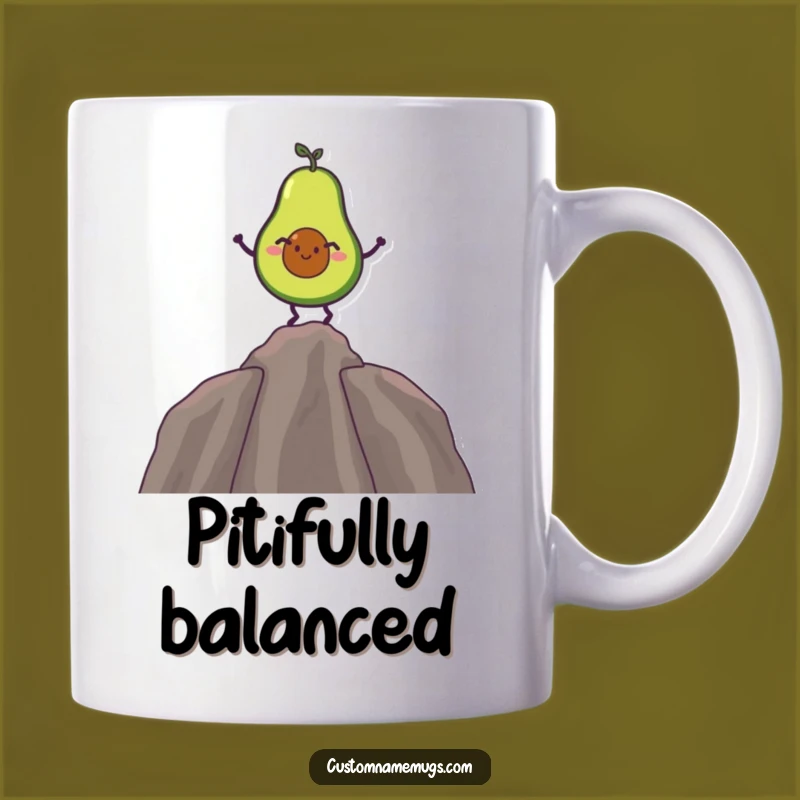 Funny Avocado Pit Balance Mug: A Hilarious Gift for Guacamole Lovers