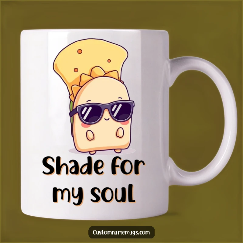 Funny Shy Taco Mug: Cool Shades & Hidden Humor, Perfect Foodie Gift
