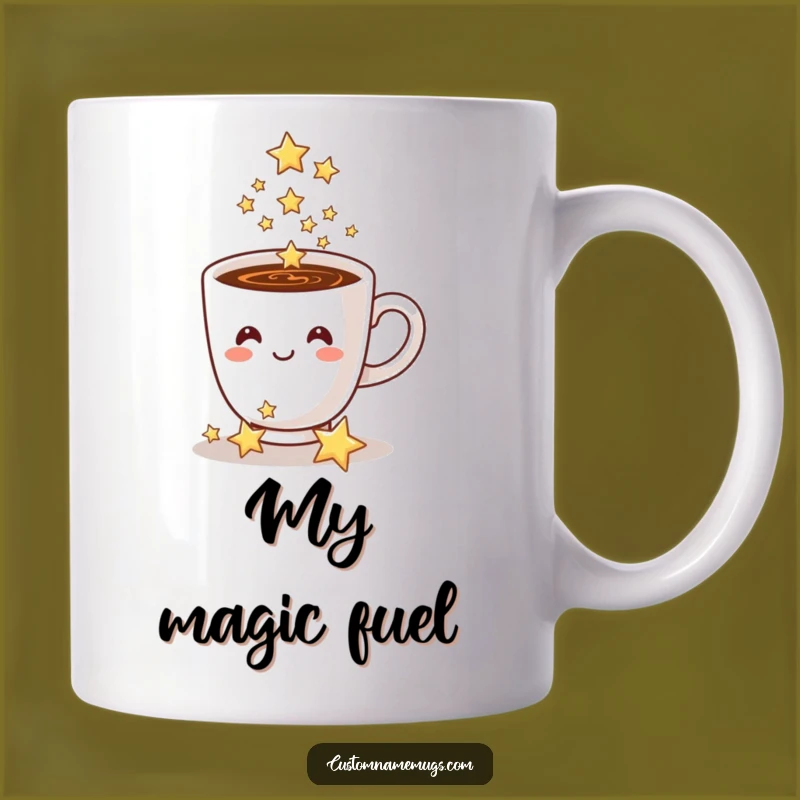 Funny Coffee Cup Stars Mug: Magical Morning Brew for Dreamers and Believers