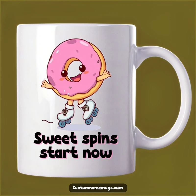 Funny Donut Roller Skate Mug: Hilarious Gift for Sweet Treat and Skate Lovers