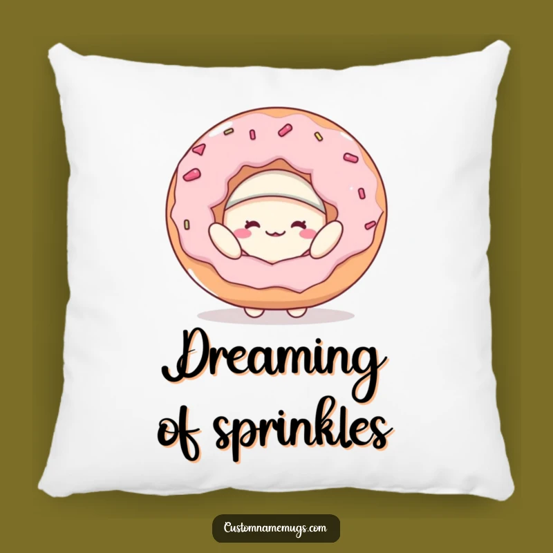 Funny Donut Hat Blob Pillow - Cozy & Hilarious Character Accent