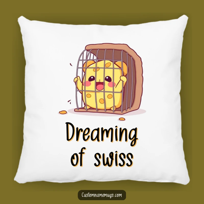 Funny Kawaii Cheese Cage Escape Pillow: Comfy & Hilarious Decor for Cheese Fans