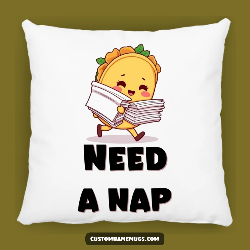 Funny Taco Tripping Pillow - Cozy & Comical Comfort Gift for Stress Relief!