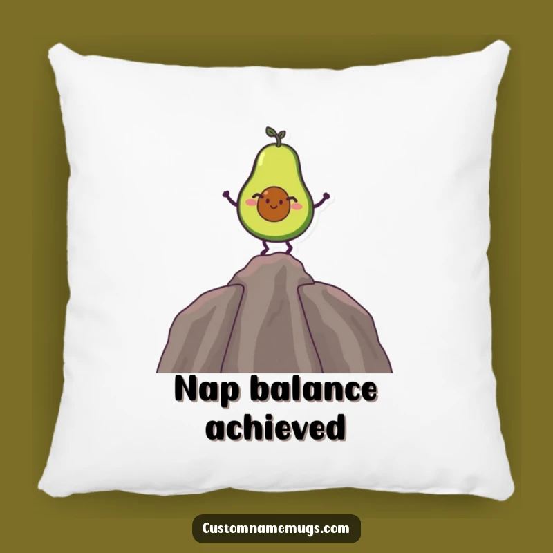 Funny Avocado Balance Pillow: Snuggle Up with Comical Avocado Comfort