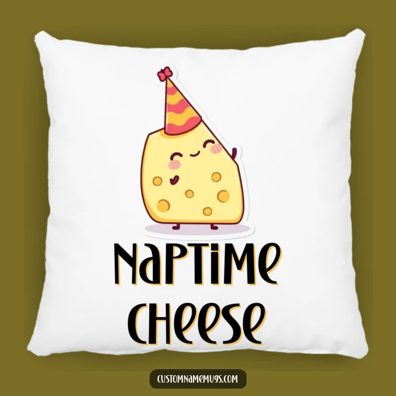Funny Cheese Hat Pillow: Comfy Cushion for Cheesy Celebration Decor