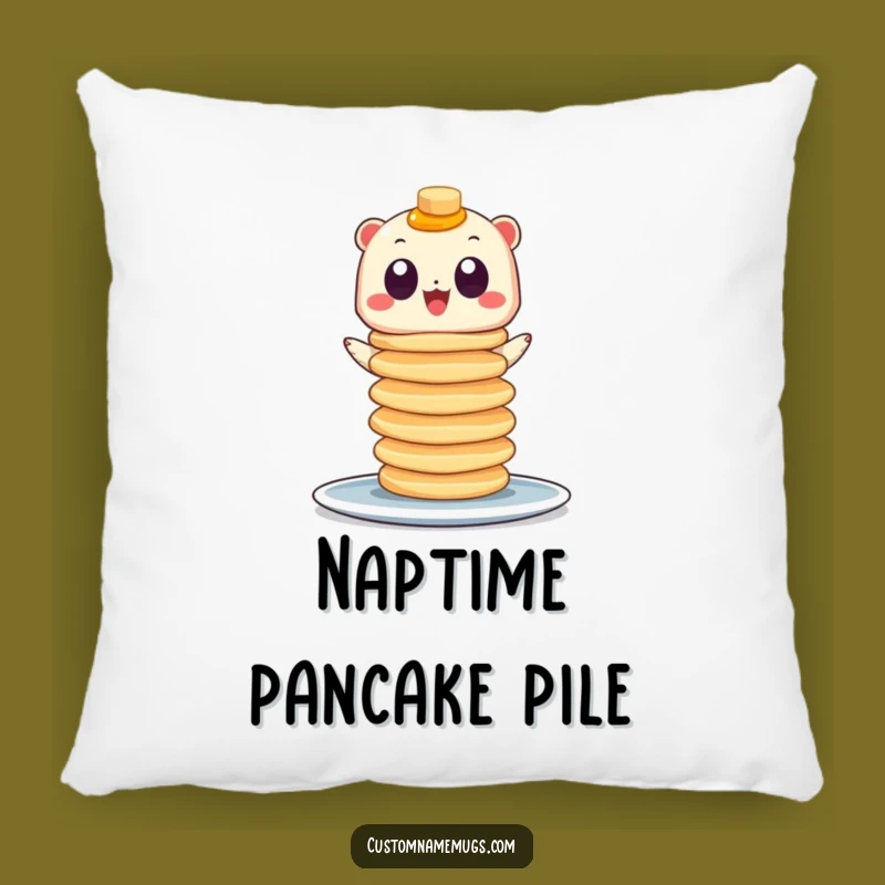 Funny Pancake Tower Pillow - Cozy Googly Eyed Creature Comfort