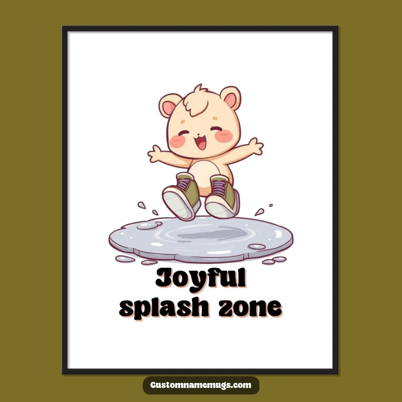 Funny Puddle Hopper Digital Art - Instant Joyful Wall Decor