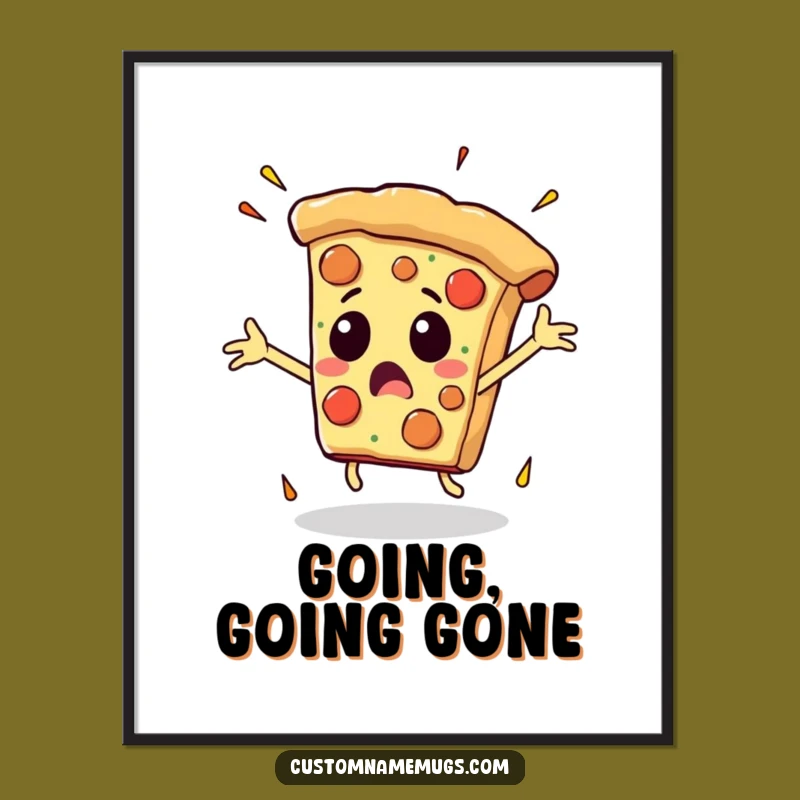 Funny Falling Pizza Digital Art: Instant Hilarious Decor