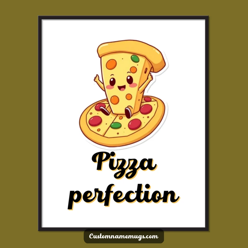 Funny Cheese Pizza Digital Art Print: Instant Foodie Fun, Perfect Quirky Gift Download
