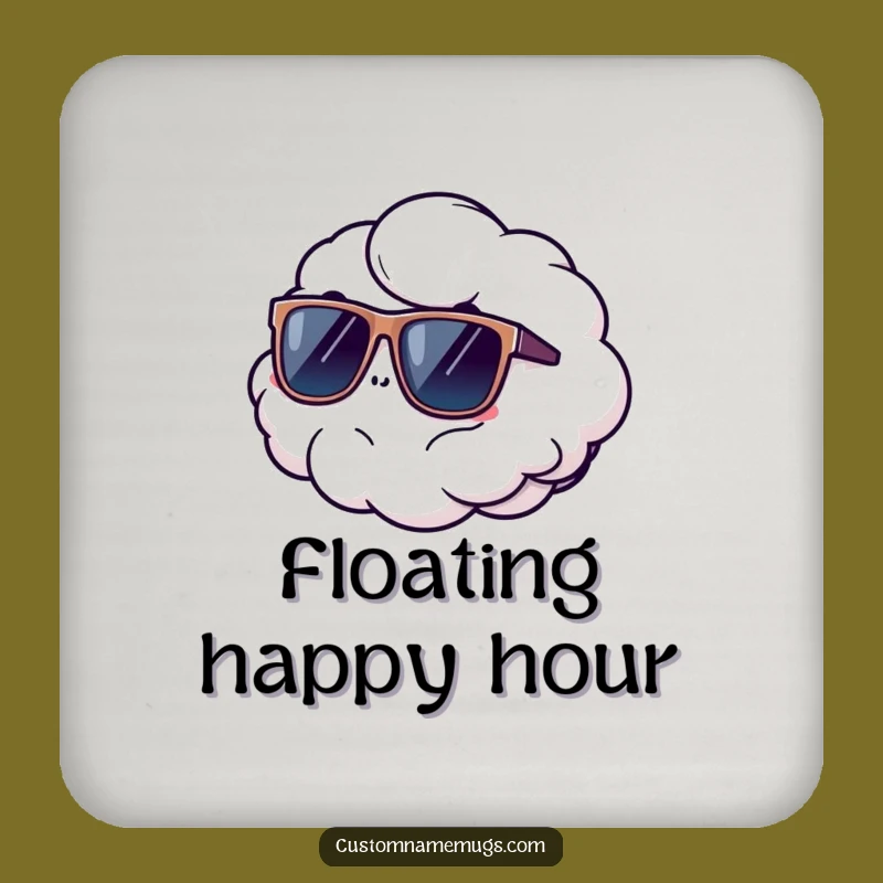 Funny Cloud Coaster Set: Protect Surfaces with Cool Vibes