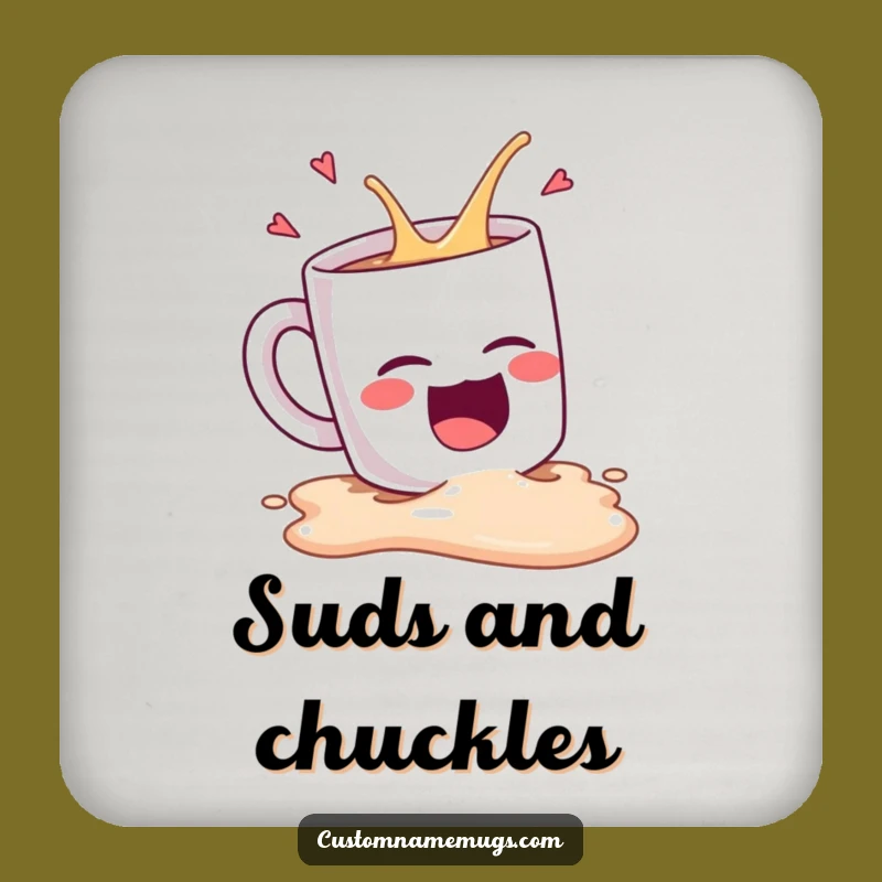 Funny Coffee Spill Laughing Coaster: Hilarious Protection for Your Surfaces