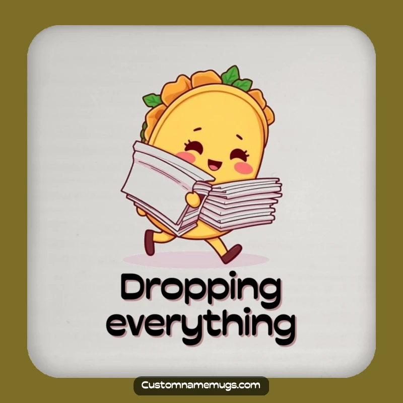 Funny Taco Paper Trip Coaster - Hilarious Protection for Your Surfaces Gift!