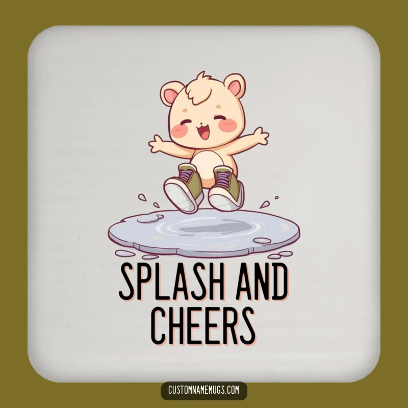 Funny Puddle Hopper Coaster - Joyful Protection for Surfaces