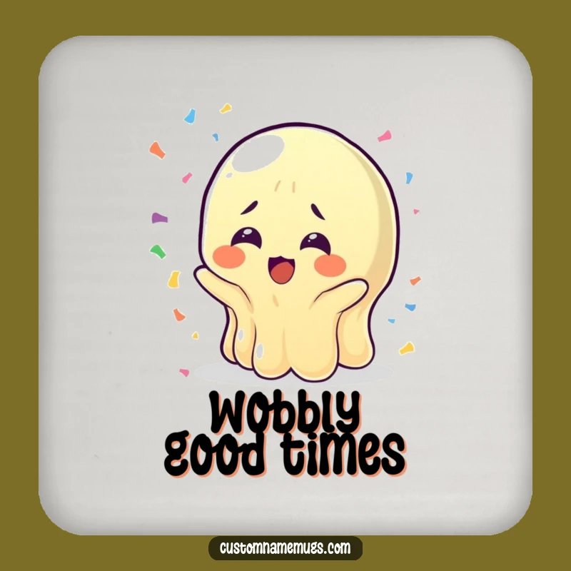 Funny Wobbly Jelly Drink Coaster: Protect Surfaces with Joy, Funny Gift