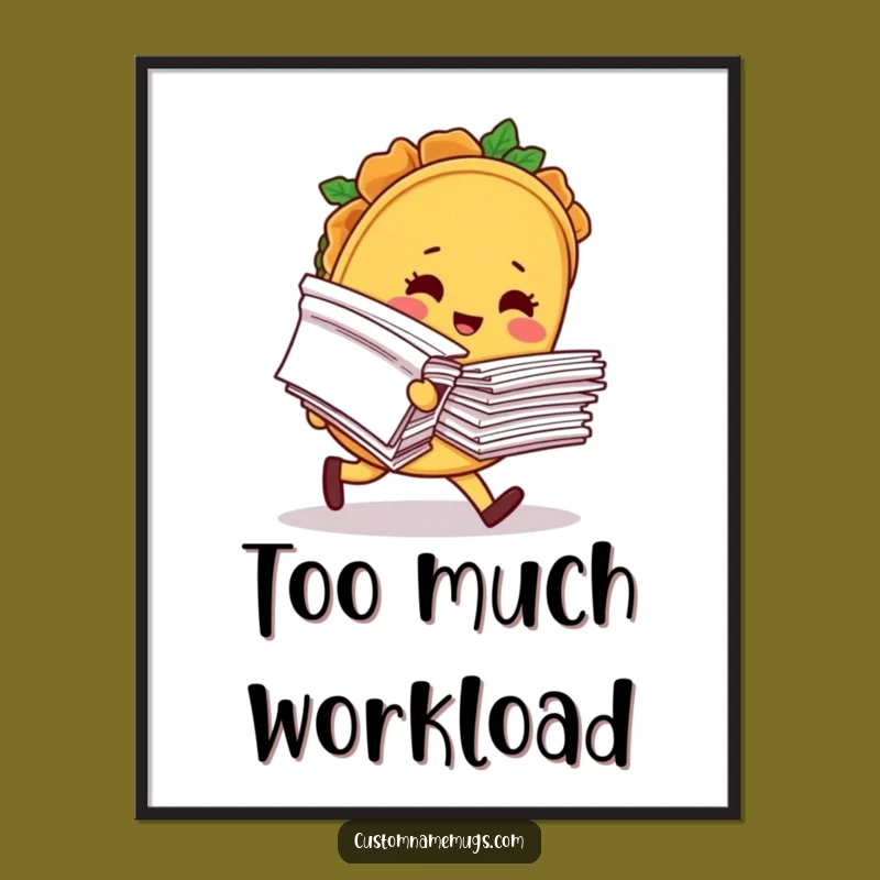 Funny Taco Tripping Poster - Hilarious Wall Art for Office & Home Gift!