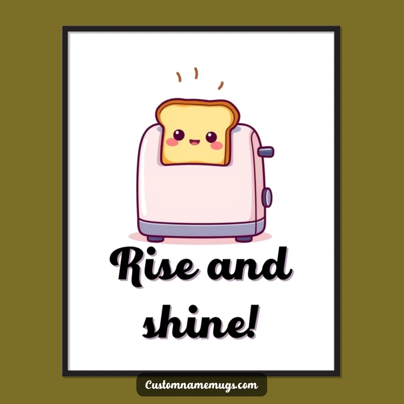 Funny Toast Surprise Poster: Add Whimsical Breakfast Art to Walls