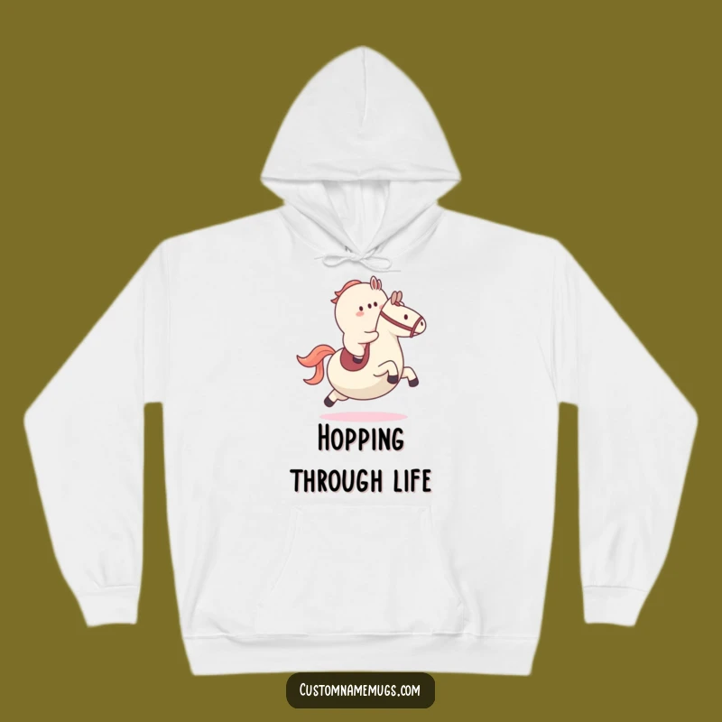 Funny Bouncy Blob Horse Hoodie - Cozy & Hilarious Character Wear
