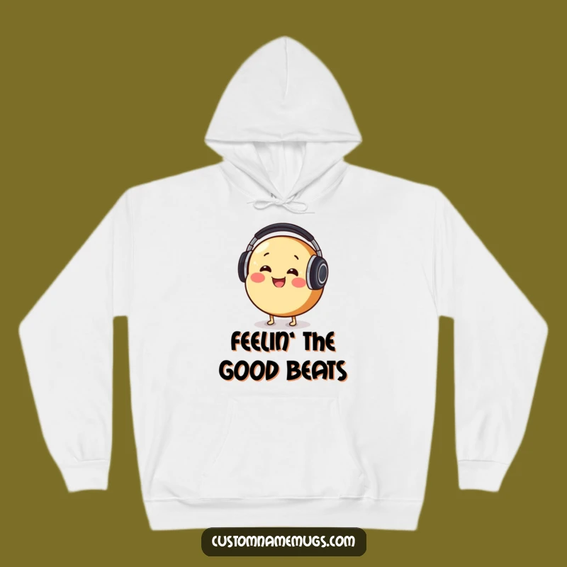 Funny Bread DJ Hoodie: Cozy Smiling Character Sweatshirt with Headphones