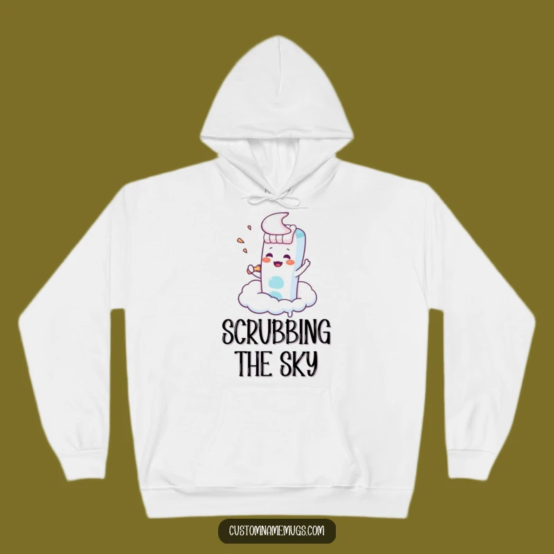Funny Kawaii Toothbrush Cloud Hoodie: Cozy & Hilarious Gift for Dreamers