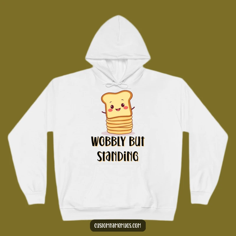 Funny Toast Cozy Hoodie - Humorous Breakfast Balance Design for Foodies