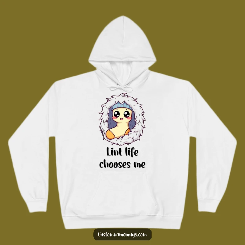 Funny Kawaii Sock Lint Monster Hoodie: Cozy & Hilarious Laundry Day Sweatshirt Gift