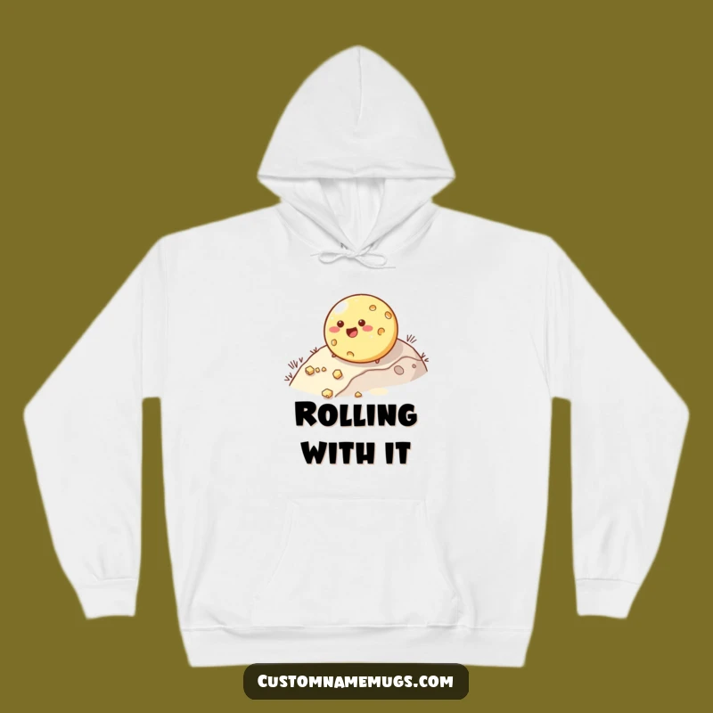 Funny Rolling Cheese Hoodie: Stay Cozy with This Cheesy Character's Hilarious Journey