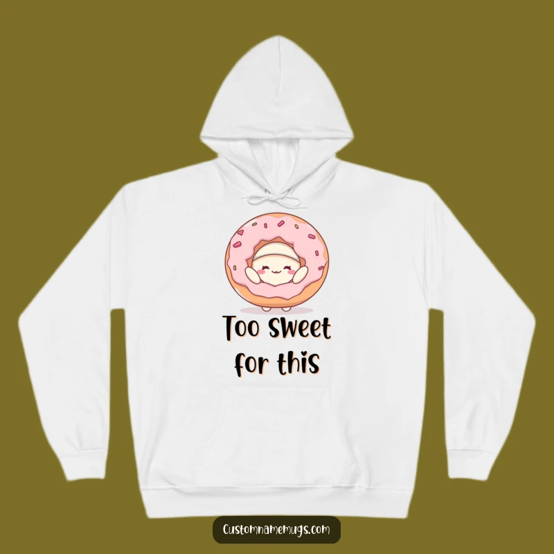 Funny Donut Hat Blob Hoodie - Cozy & Hilarious Character Wear for Sweet Days