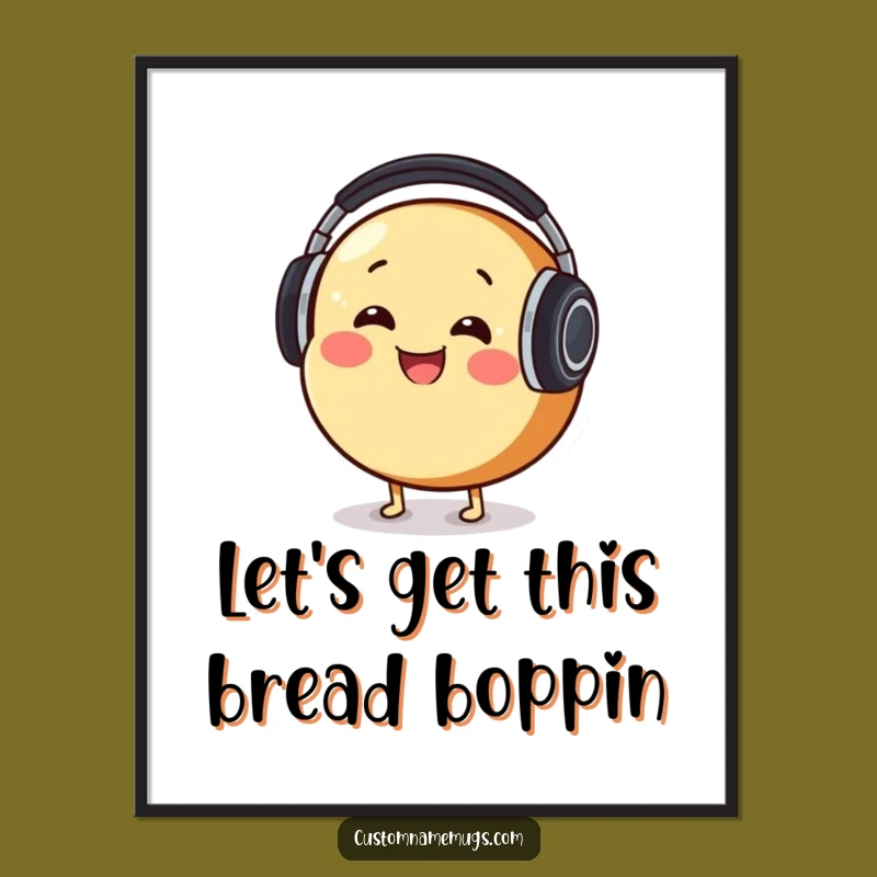 Free Printable DJ Bread Wall Art - Funny Downloadable Decor for Music Lovers