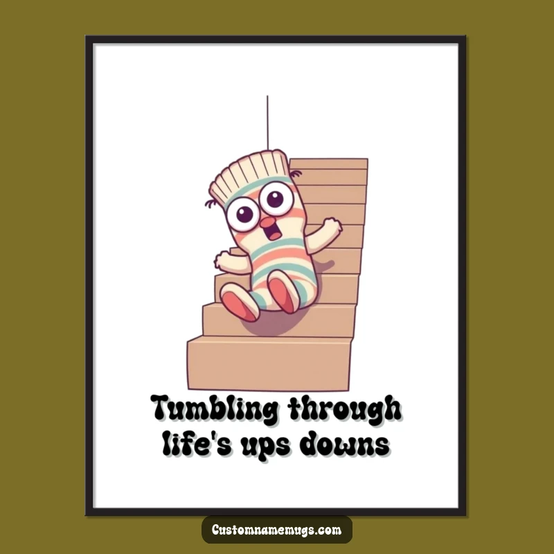 Funny Free Printable Wall Art: Goofy Sock Pile-Up - Hilarious Downloadable Decor