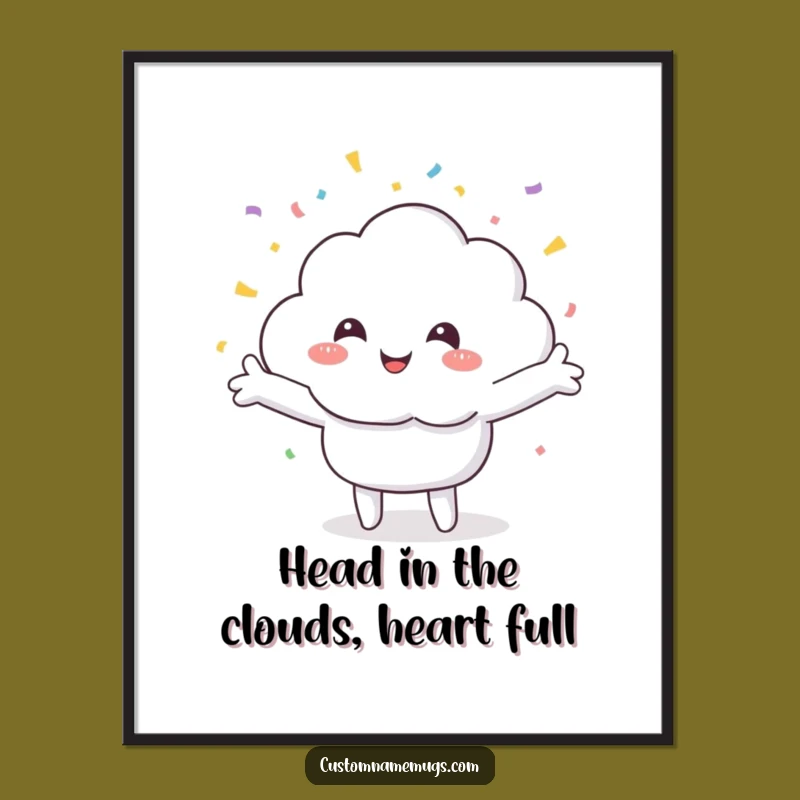 Funny Free Printable Wall Art: Confetti Cloud - Cheerful Downloadable Decor