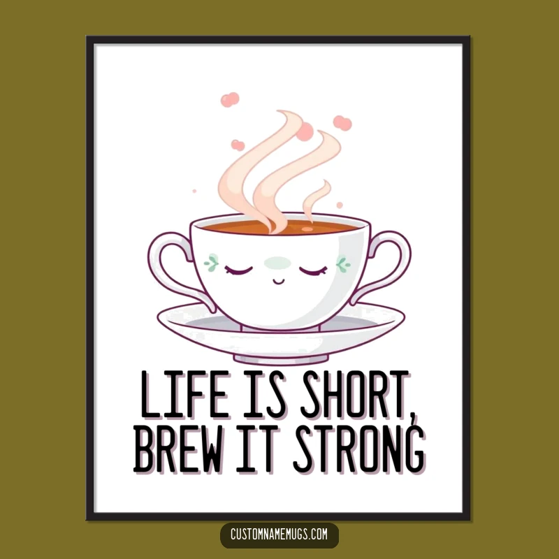 Funny Free Printable Wall Art: Napping Teacup, Dreamy Steam, Cozy Downloadable Decor