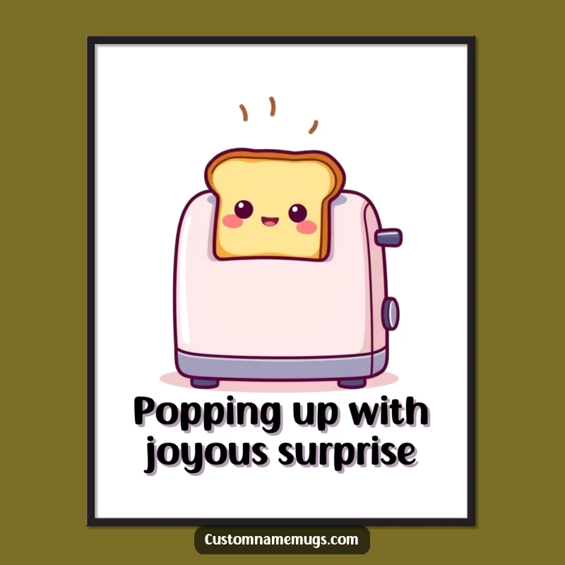 Funny Free Printable Wall Art: Toast Surprise, Whimsical Downloadable Decor