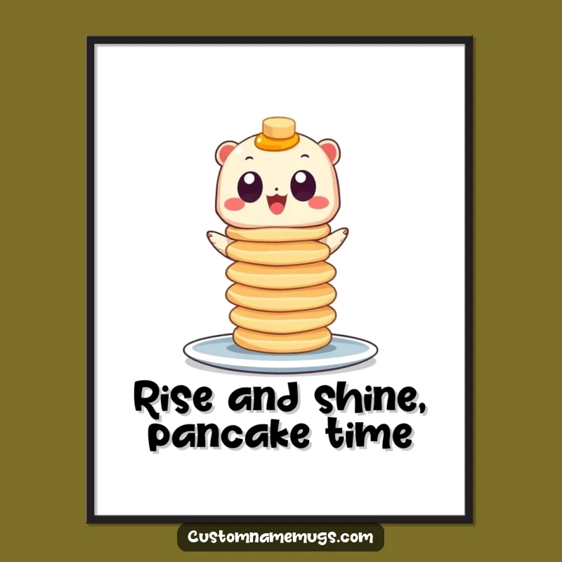 Funny Free Printable Wall Art: Pancake Creature, Quirky Downloadable Decor