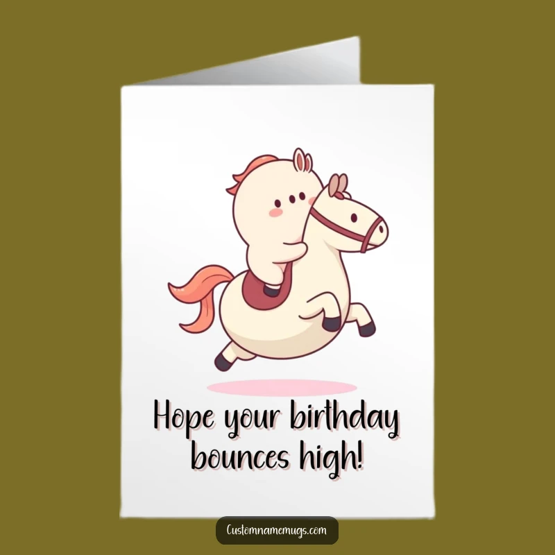 Free Printable Birthday Card: Blob Bouncy Ball Rider, Funny Downloadable Gift