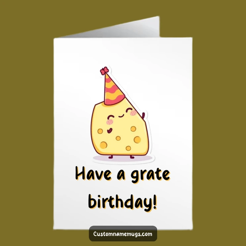 Free Printable Birthday Card: Cheesy Party Hat! Funny Downloadable Gift!