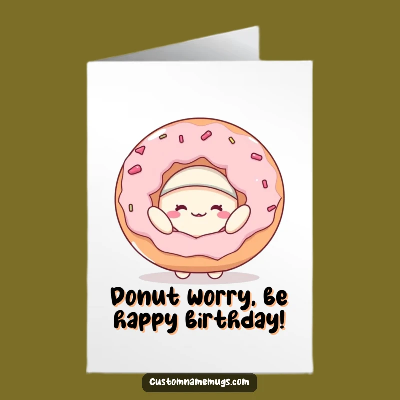 Free Printable Birthday Card: Funny Donut Hat Blob, Hilarious Downloadable Gift