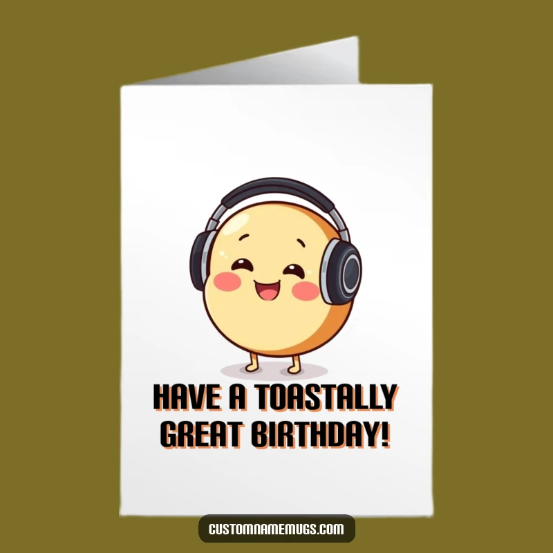 Free Printable DJ Bread Birthday Card - Funny Downloadable Gift for Music Lovers
