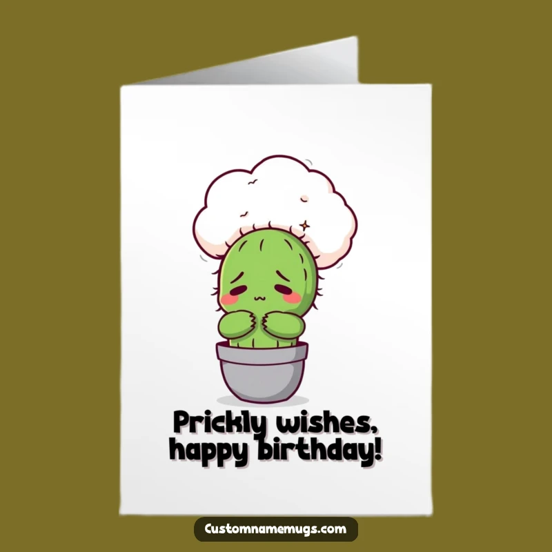 Free Printable Funny Birthday Card: Awkward Cactus Hug DIY Gift