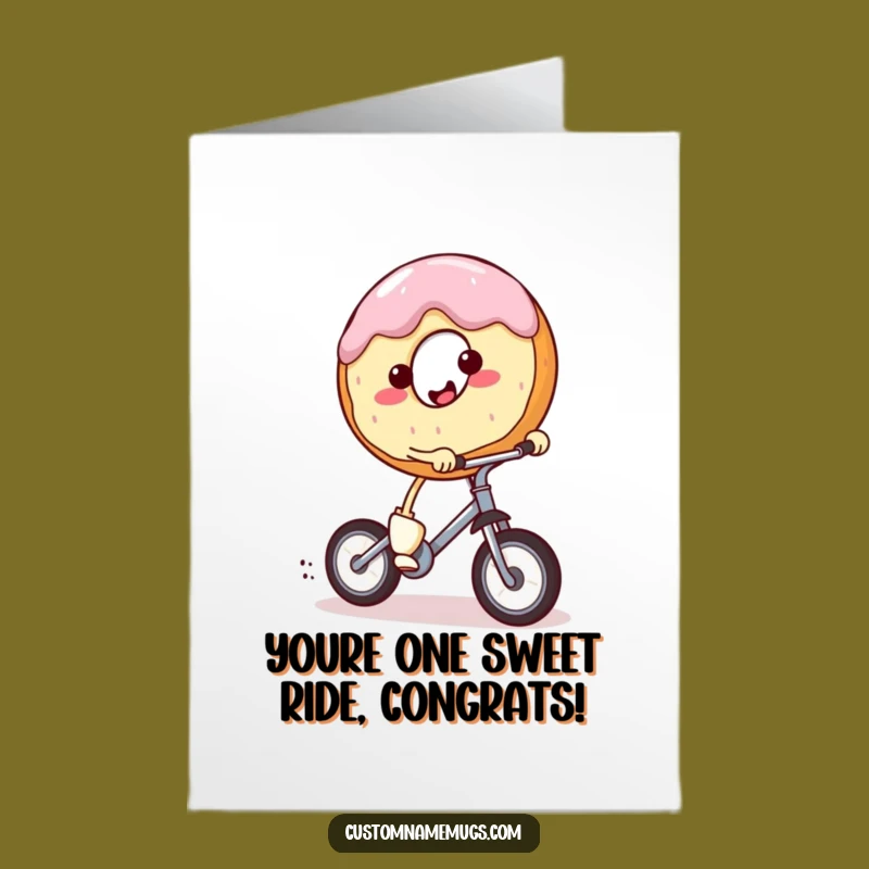 Free Printable Congrats Card: Donut Rider, Hilarious Downloadable Gift for Achieving Balance!