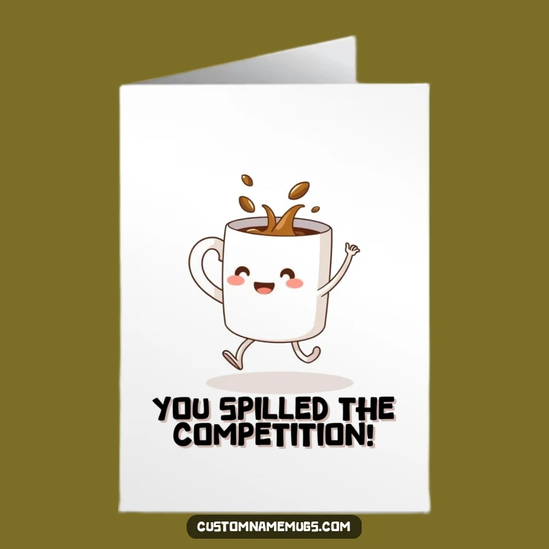 Dancing Mug Congrats Card - Free Printable Celebrate with a Splash!