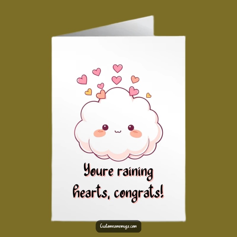 Free Printable Cloud Hearts Congratulations Card - Cute Downloadable Gift for Any Occasion
