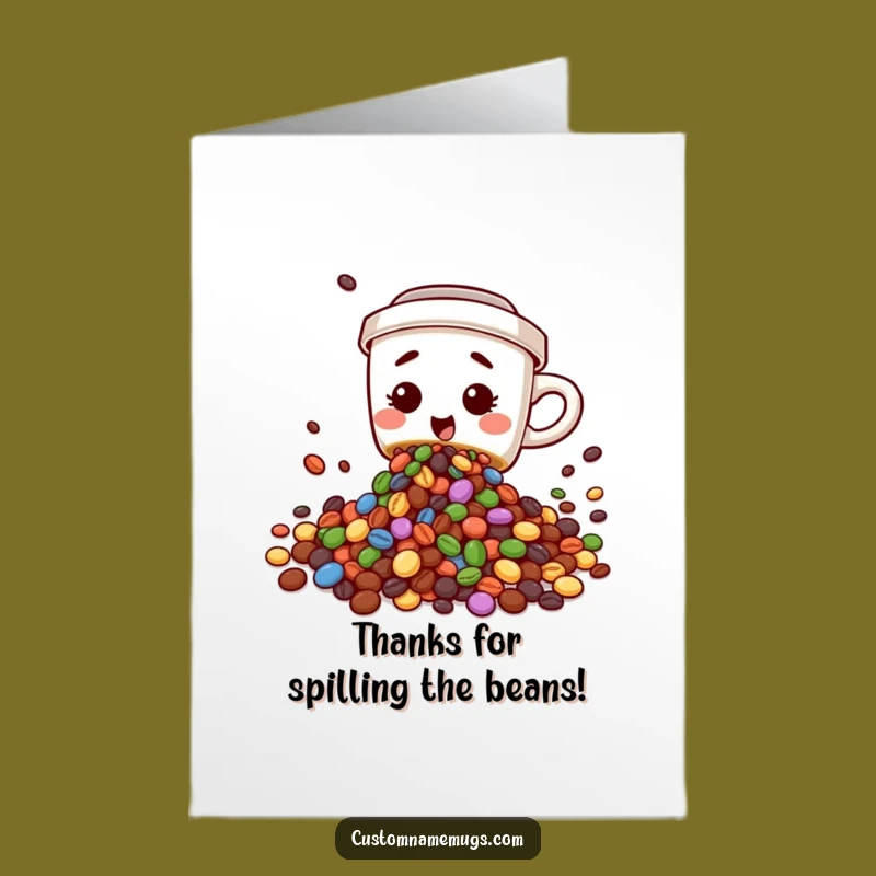 Free Printable Thank You Card: Clumsy Coffee Cup Spill, Funny Downloadable Gratitude