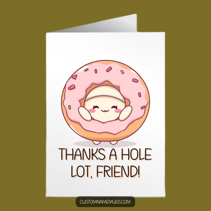 Free Printable Thank You Card: Funny Donut Blob, Gratitude Downloadable Gift